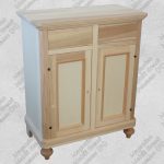 Credenza Cristalliera Grezza 2 Ante in Legno