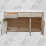 Credenza Grezza 3 Ante 3 Cassetti Massello
