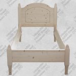Letto singolo grezzo massello