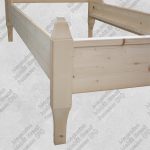 Letto singolo grezzo massello