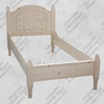 Letto singolo grezzo massello