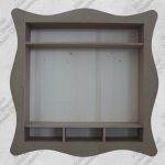 Libreria Grezza Sospesa a Parete in Legno