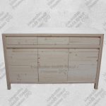 Credenza Grezza 3 Ante 3 Cassetti Massello