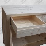 Credenza Grezza 3 Ante 3 Cassetti Massello