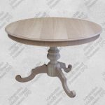 Tavolo rotondo grezzo gamba centrale shabby