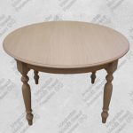 Tavolo Grezzo Rotondo Gambe Tornite