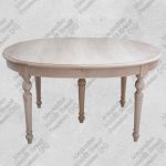 Tavolo Ovale Grezzo Allungabile Gambe Tornite