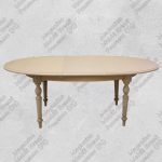 Tavolo Ovale Grezzo Gambe Tornite