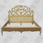 Letto barocco grezzo